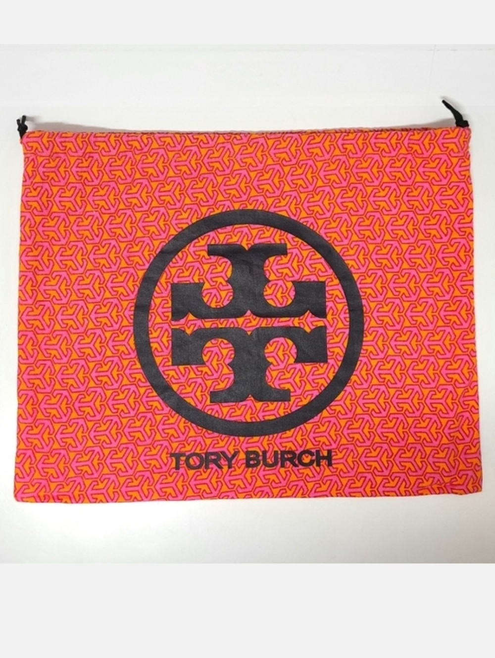 Tory Burch Dust Bag Cover Orange/Pink Black Logo